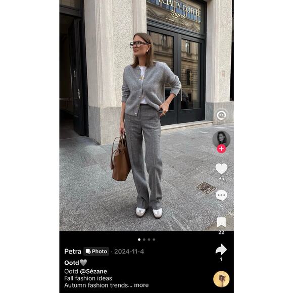 [SOLD] La Maille Sezane Eddy Jacket in Middle Grey Size M NWT✨ - Picture 7 of 13